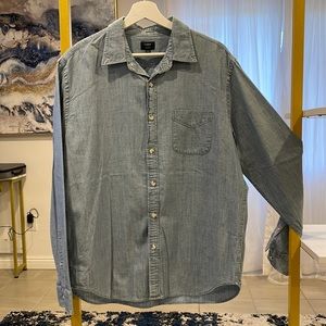 J. Crew Chambray Button Up, size Large